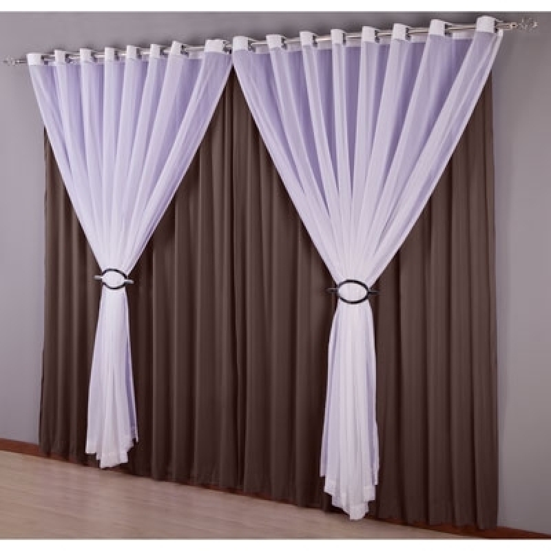 Cortinas Blackout com Voil Mandaqui - Cortina Blackout para Quarto de Casal