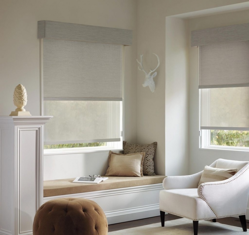 Cortinas Rolo Hunter Douglas São Domingos - Cortina Rolo com Trilho Deslizante