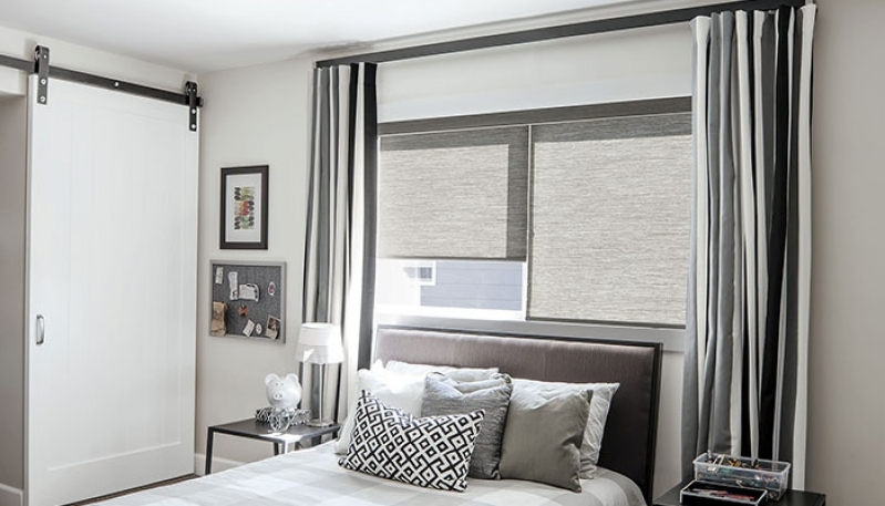 Cortinas Rolo para Quarto Zona Leste - Cortina Rolo Hunter Douglas